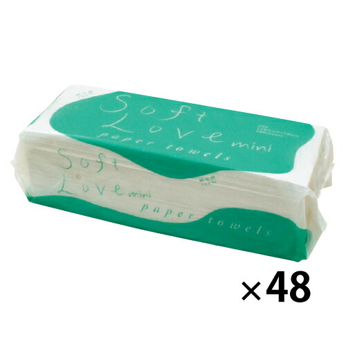 ★ポイント最大16倍★【教育施設様限定商品】-ed 194220 ソフトラブミニタオル（48パック） ﾒｰｶｰ名 新橋製紙 350171*48-【教育・福祉】