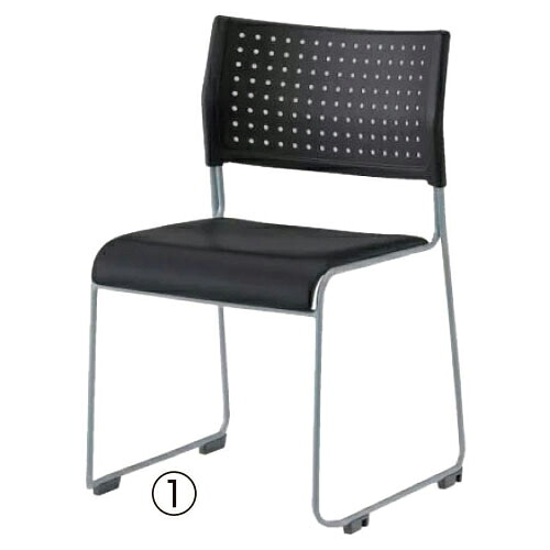★ポイント最大16倍★【教育施設様限定商品】-ed 820374 スタッキングチェアLTS（1）ブラック ﾒｰｶｰ名 アイリスチトセ CY04-【教育・福祉】
