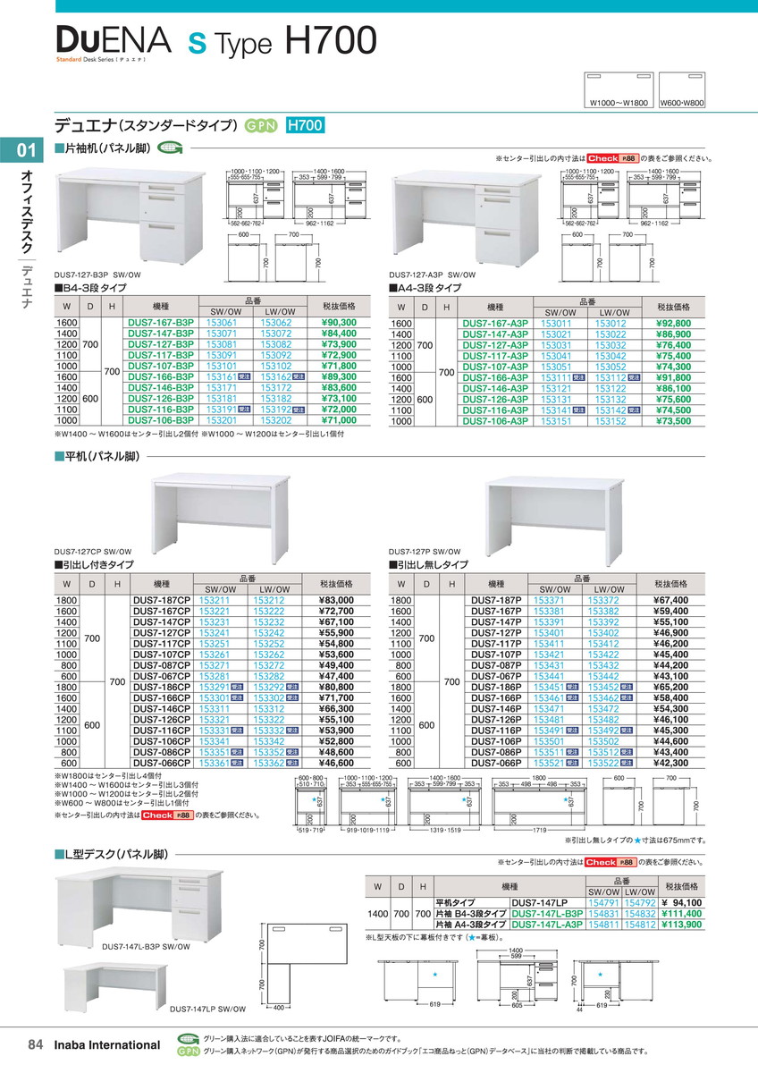 ★尖んがり最大限度16倍★【全国送りとどける可】-イナバオフィスデスク片袖机 DUS7-126-A3P SW/OW 商いもの吊りひも(153131) 大きさW1200 D600 H700稲葉製造所・inaba-【イナバ調度品】