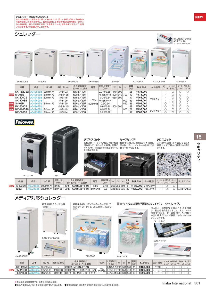 ★尖んがり最大限度16倍★【全国送りとどける可】-イナバセキュリティシュレッダー S-406P 商いもの吊りひも(A04261D6) 大きさW500 D500 H890稲葉製造所・inaba-【イナバ調度品】