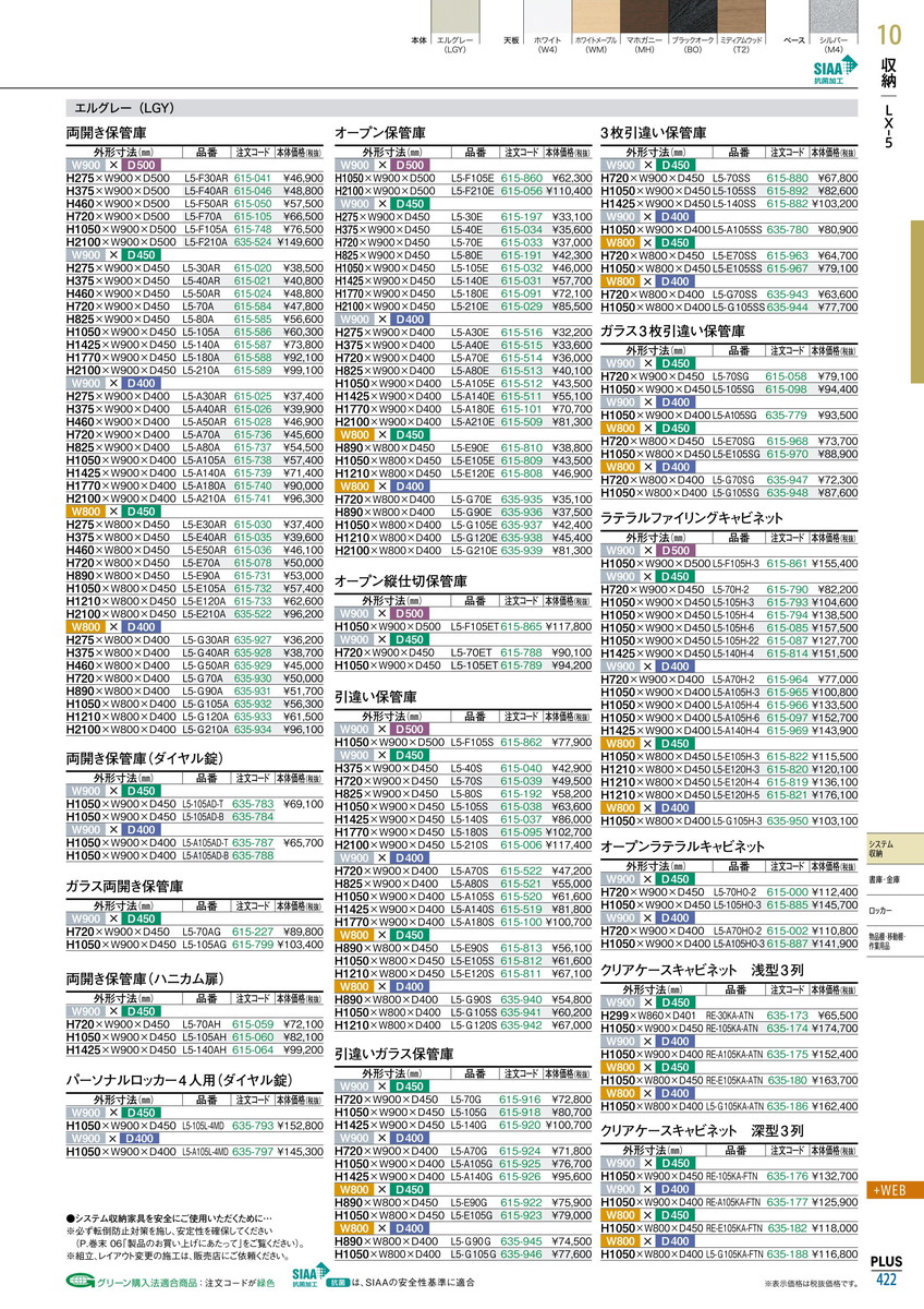 21新作モデル 楽天市場 ポイント最大15倍 送料無料 Lx 5 引違い保管庫 L5 E1s Lgy プラス 品番 L5 E1s Lgy Jtx ｼﾞｮｲﾝﾃｯｸｽ Jointex 文具の月島堂 楽天市場店 21新発 Gestion Etechnologies Shop