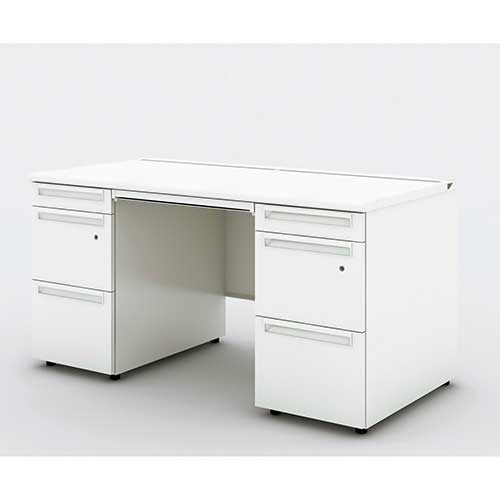 ★ポイント最大16倍★【送料無料】-US-1S 両袖机UR-147AL-33 WS/W4 プラス 品番 UR-147AL-33 WS/W4 pls 210875-【プラス家具】JAN|【文具の月島堂】店