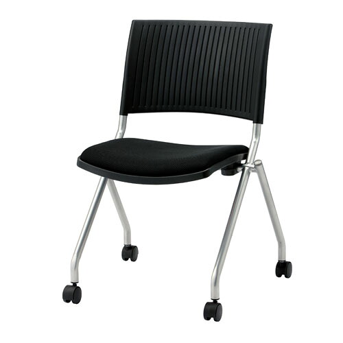 ★ポイント最大16倍★【送料無料】-会議イス FJC-K5 BK ブラック 肘無 JTX 品番 FJC-K5 BK pls 347129-【プラス家具】JAN 4547345052869|【文具の月島堂】店