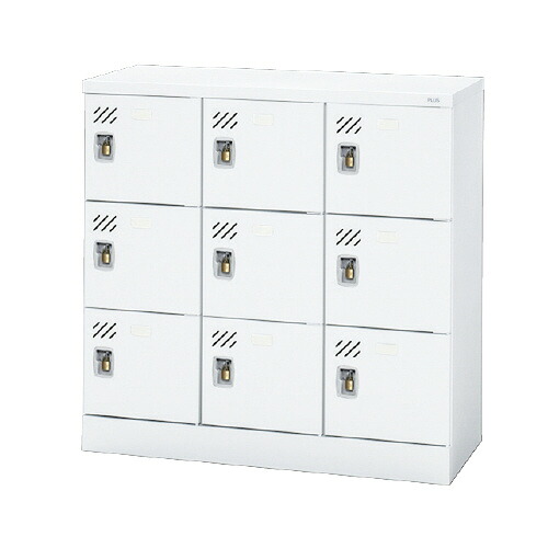 ★ポイント最大16倍★【送料無料】-多人数用ロッカー KL-L33N W4　プラス 品番 KL-L33N W4 pls 617200-【プラス家具】JAN｜【文具の月島堂】店