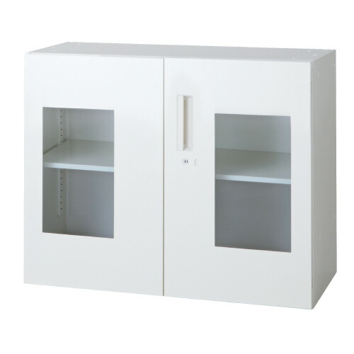 ★ポイント最大16倍★【送料無料】-L6 ガラス両開き保管庫 L6-A70AG-C W4　プラス 品番 L6-A70AG-C W4 pls 648254-【プラス家具】JAN｜【文具の月島堂】店