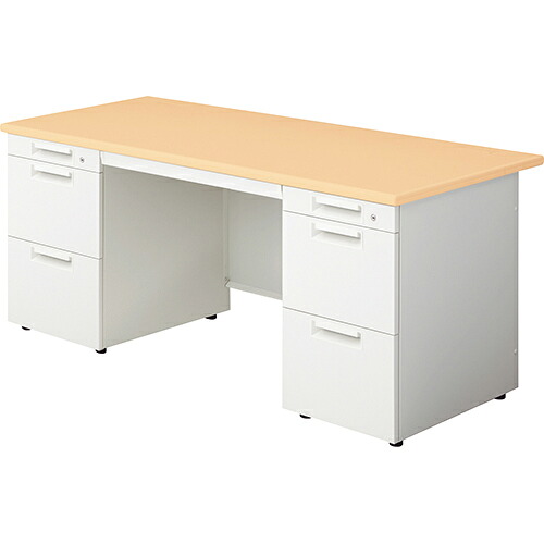★ポイント最大16倍★【送料無料】-リード 両袖机 LE-157A-33 WM/W4　プラス 品番 LE-157A-33 WM/W4 jtx 680755-【ｼﾞｮｲﾝﾃｯｸｽ・JOINTEX】JAN