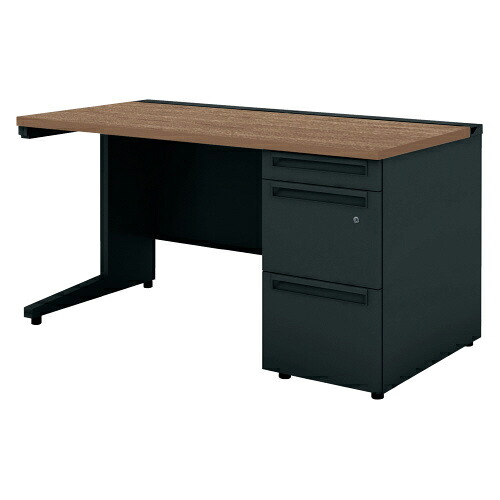 ★ポイント最大16倍★【送料無料】-片袖机UR-146WA-3 PW/SBK　プラス 品番 UR-146WA-3 PW/SBK pls 699304-【プラス家具】JAN｜【文具の月島堂】店 58,525円
