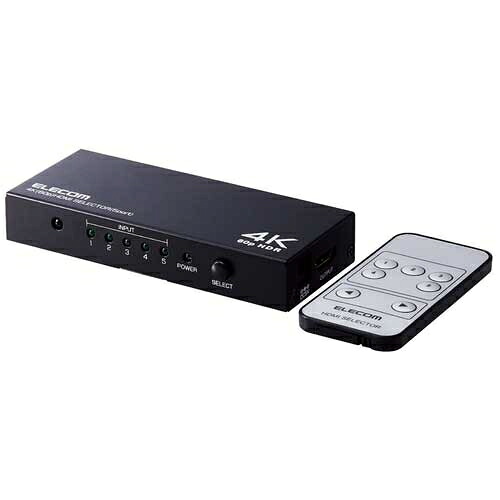 ★ポイント最大16倍★【全国配送可】-HDMI切替器5ポート DH-SW4KP51BK　エレコム 品番 DH-SW4KP51BK jtx 213582-【ｼﾞｮｲﾝﾃｯｸｽ・JOINTEX】JAN 4549550236157