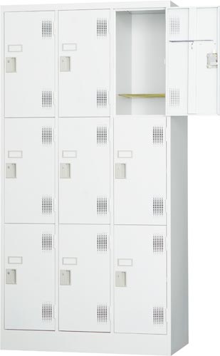 ★ポイント最大16倍★【組立・設置が無料】-(TLK−S9)スタンダードロッカー9人用ホワイトグレー 豊國工業株式会社kaf009830●個人様お届け可能!-【お買い得商品】|【文具の月島堂】店