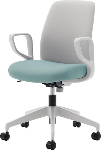 ★ポイント最大16倍★【送料・組立・設置が無料】-(Ｃ０２－Ｗ１５２ＣＵ－Ｅ１３８Ｅ２１)オプティローチェア　背ＬＧＲ座Ｗターコイズ白脚肘付　コクヨ株式会社kaf009578●個人様お届け可能！-【お買い得商品】