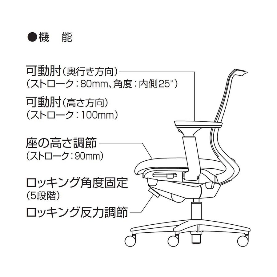 送料無料 回転イス ミトラ ｔ肘 Cr G3323e6g9t6 W コクヨ Kokuyo