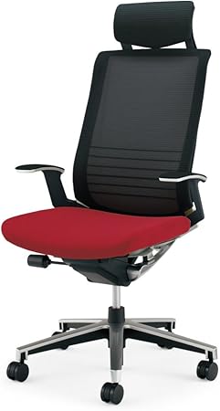 ★ポイント最大16倍★【送料無料】- 事務用回転イス　インスパインヘッドレスト CR-GA2505E6GMR5-W シグナルレッド 62567787 コクヨ kokuyo -【コクヨ家具】｜【文具の月島堂】店 101,580円