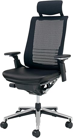 ★ポイント最大16倍★【送料無料】- 事務用回転イス　インスパインヘッドレスト CR-GA2515E6L7E6-W ブラック 63562378 コクヨ kokuyo -【コクヨ家具】