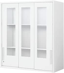 ★ポイント最大16倍★【送料無料】- システム収納　エディア　ガラス引き違い戸 BWU-HGU359SSAWNN ホワイト 63873832 コクヨ kokuyo -【コクヨ家具】｜【文具の月島堂】店