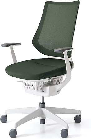 ★ポイント最大16倍★【送料無料】- 回転イス　イング　バーチカルタイプ CR-GW3403E1G4Q6-V ホワイトグレー／ディープグリーン 64814445 コクヨ kokuyo -【コクヨ家具】