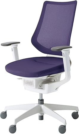 ★ポイント最大16倍★【送料無料】- タスクチェア　イング　ホワイト脚　バーチ CR-GW3413E1G47E-W ホワイトグレー／デープパープル 65569047 コクヨ kokuyo -【コクヨ家具】