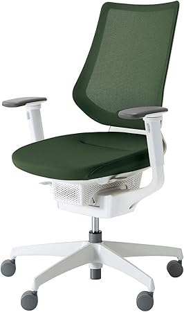 ★ポイント最大16倍★【送料無料】- タスクチェア イング ホワイト脚 バーチ CR-GW3413E1G4Q6-V ホワイトグレー/ディープグリーン 65569177 コクヨ kokuyo -【コクヨ家具】|【文具の月島堂】店