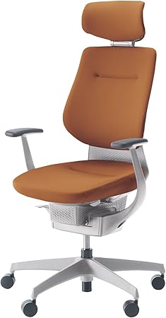 ★ポイント最大16倍★【送料無料】- 回転イス　イング　ヘッドレストタイプ CR-GW3205E1G40T-WN ホワイトグレー／ソフトテラコッタ 64787930 コクヨ kokuyo -【コクヨ家具】｜【文具の月島堂】店