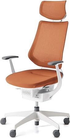 ★ポイント最大16倍★【送料無料】- 回転イス　イング　ヘッドレストタイプ CR-GW3405E1G40T-W ホワイトグレー／ソフトテラコッタ 64814490 コクヨ kokuyo -【コクヨ家具】