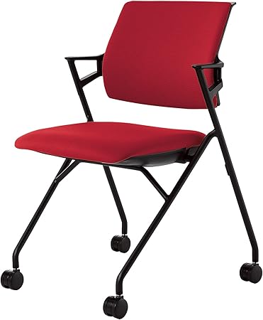 ★ポイント最大16倍★【送料無料】- 会議イス　ピエガ　背クッション　黒脚 CK-722BE6GXA8-WN ブラック／カーマイン 66188797 コクヨ kokuyo -【コクヨ家具】