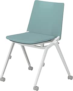 ★ポイント最大16倍★【送料無料】- 会議イス　スタッカ　キャスター脚　肘無 K12-W210CU-G439391 アッシュターコイズ 66312239 コクヨ kokuyo -【コクヨ家具】