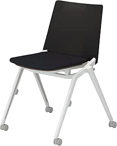 ★ポイント最大16倍★【送料無料】- 会議イス　スタッカ　キャスター脚　肘無 K12-W210CU-G4B6BK1 ブラック／ブラック 66312253 コクヨ kokuyo -【コクヨ家具】