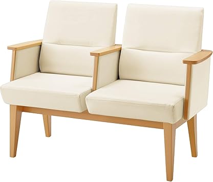 ★ポイント最大16倍★【送料無料】- ロビーチェア　レフィナ　２人用　Ｒ無肘付 NRF-M2ANS-W21MWMW1 ナチュラル／クリームホワイト 66274612 コクヨ kokuyo -【コクヨ家具】