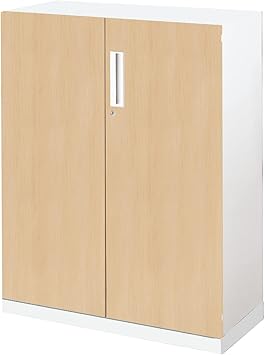★ポイント最大16倍★【送料無料】- エディア　下置き用　両開き扉　ナチュラルオーク　Ｈ１１１０（ベース込） BWU-SD59SAWDT1-K ホワイト／ナチュラルオーク 66649243 コクヨ kokuyo -【コクヨ家具】 50,901円