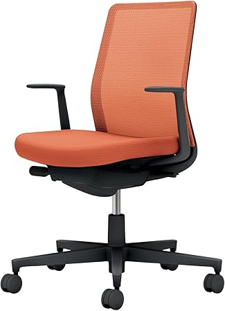 ★ポイント最大16倍★【送料無料】- オフィスチェア　モネット　背メッシュ　本 C03-B110U-B0T0TX1 ブラック／ソフトテラコッタ 66579892 コクヨ kokuyo -【コクヨ家具】