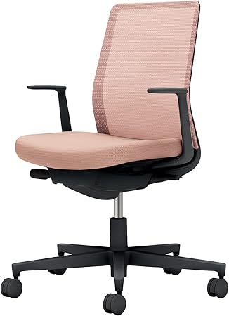 ★ポイント最大16倍★【送料無料】- オフィスチェア　モネット　背メッシュ　本 C03-B110U-B9G9GX1 ブラック／アッシュピンク 66580010 コクヨ kokuyo -【コクヨ家具】｜【文具の月島堂】店