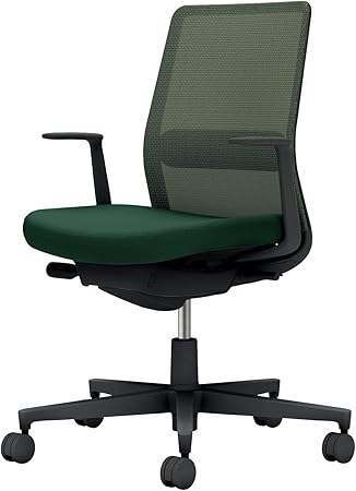 ★ポイント最大16倍★【送料無料】- オフィスチェア モネット 背メッシュ 本 C03-B112U-BQ6Q6Q61 ブラック/ディープグリーン 66581253 コクヨ kokuyo -【コクヨ家具】|【文具の月島堂】店