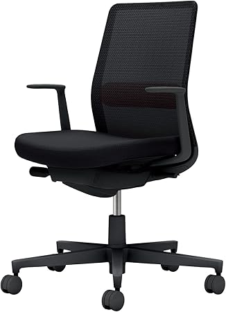 ★ポイント最大16倍★【送料無料】- オフィスチェア モネット 背メッシュ 本 C03-B112W-BB6E6AG1 ブラック/ブラック 66627371 コクヨ kokuyo -【コクヨ家具】|【文具の月島堂】店
