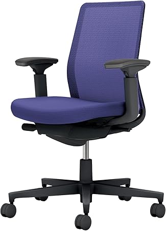 ★ポイント最大16倍★【送料無料】- オフィスチェア モネット 背メッシュ 本 C03-B130W-B7E7EX1 ブラック/ディープパープル 66582090 コクヨ kokuyo -【コクヨ家具】|【文具の月島堂】店