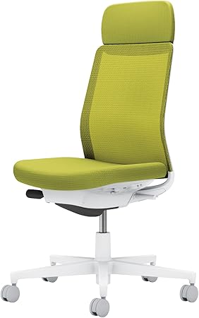 ★ポイント最大16倍★【送料無料】- オフィスチェア モネット 背メッシュ 本 C03-W101U-WQ4Q4X1 ホワイトグレー/ライトオリーブ 66589242 コクヨ kokuyo -【コクヨ家具】|【文具の月島堂】店