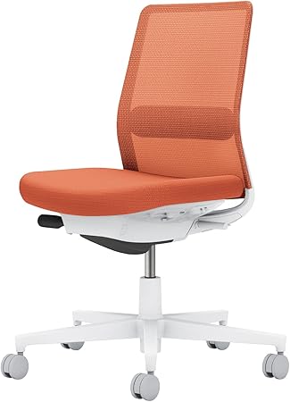 ★ポイント最大16倍★【送料無料】- オフィスチェア　モネット　背メッシュ　本 C03-W102W-W0T0T0T1 ホワイトグレー／ソフトテラコッタ 66589846 コクヨ kokuyo -【コクヨ家具】
