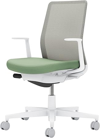★ポイント最大16倍★【送料無料】- オフィスチェア　モネット　背メッシュ　本 C03-W110W-W2HE2X1 ホワイトグレー／パウダーミント 66590972 コクヨ kokuyo -【コクヨ家具】｜【文具の月島堂】店 47,613円