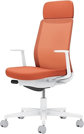 ★ポイント最大16倍★【送料無料】- オフィスチェア　モネット　背メッシュ　本 C03-W111U-W0T0TX1 ホワイトグレー／ソフトテラコッタ 66591276 コクヨ kokuyo -【コクヨ家具】
