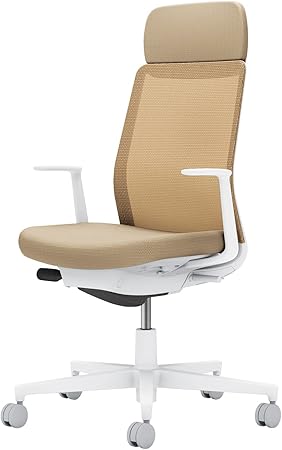 ★ポイント最大16倍★【送料無料】- オフィスチェア　モネット　背メッシュ　本 C03-W111U-W1KYKX1 ホワイトグレー／ソフトベージュ 66627692 コクヨ kokuyo -【コクヨ家具】