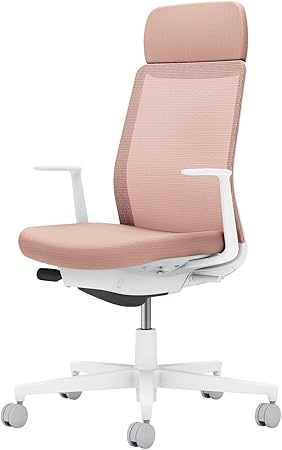 ★ポイント最大16倍★【送料無料】- オフィスチェア　モネット　背メッシュ　本 C03-W111W-W9G9GX1 ホワイトグレー／アッシュピンク 66591443 コクヨ kokuyo -【コクヨ家具】