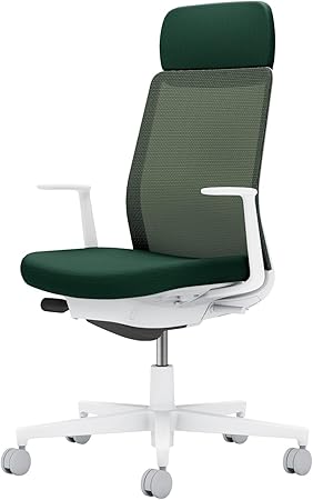 ★ポイント最大16倍★【送料無料】- オフィスチェア　モネット　背メッシュ　本 C03-W111W-WQ6Q6X1 ホワイトグレー／ディープグリーン 66591498 コクヨ kokuyo -【コクヨ家具】