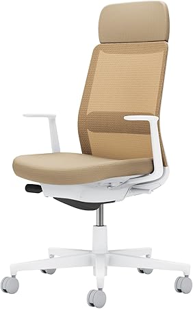 ★ポイント最大16倍★【送料無料】- オフィスチェア　モネット　背メッシュ　本 C03-W113W-W1KYK1K1 ホワイトグレー／ソフトベージュ 66627784 コクヨ kokuyo -【コクヨ家具】