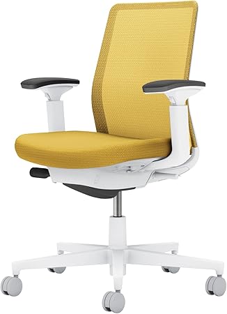 ★ポイント最大16倍★【送料無料】- オフィスチェア　モネット　背メッシュ　本 C03-W130U-W1S1SX1 ホワイト／オリーブイエロー 66592679 コクヨ kokuyo -【コクヨ家具】