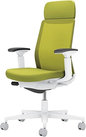 ★ポイント最大16倍★【送料無料】- オフィスチェア　モネット　背メッシュ　本 C03-W131U-WQ4Q4X1 ホワイトグレー／ライトオリーブ 66592983 コクヨ kokuyo -【コクヨ家具】