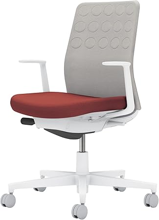 ★ポイント最大16倍★【送料無料】- オフィスチェア　モネット　背クッション C03-W210U-WAGE2X1 ホワイトグレー／パーシアンレッド 66594642 コクヨ kokuyo -【コクヨ家具】