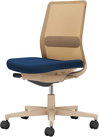 ★ポイント最大16倍★【送料無料】- オフィスチェア モネット 背メッシュ 本 C03-Z102U-ZT7YKT71 ソフトベージュ/ネイビー 66628330 コクヨ kokuyo -【コクヨ家具】|【文具の月島堂】店