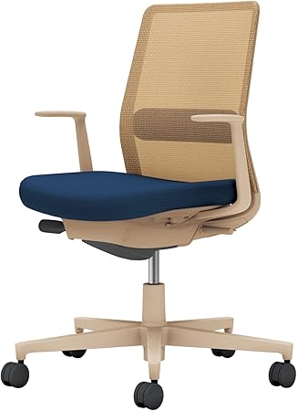 ★ポイント最大16倍★【送料無料】- オフィスチェア　モネット　背メッシュ　本 C03-Z112U-ZT7YKT71 ソフトベージュ／ネイビー 66628972 コクヨ kokuyo -【コクヨ家具】