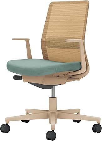 ★ポイント最大16倍★【送料無料】- オフィスチェア　モネット　背メッシュ　本 C03-Z112W-Z39YK391 ソフトベージュ／アッシュターコイズ 66629030 コクヨ kokuyo -【コクヨ家具】 45,917円