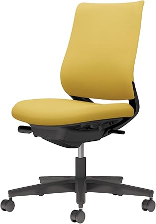 ★ポイント最大16倍★【送料無料】- チェア　ミトラ２　肘無　黒脚　黒本体　布 C04-B100CU-BK1S1S1 ブラック／オリーブイエロー 66661030 コクヨ kokuyo -【コクヨ家具】