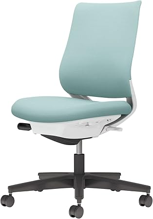 ★ポイント最大16倍★【送料無料】- チェア　ミトラ２　肘無　黒脚　白本体　布 C04-B100CU-E139391 ホワイトグレー／アッシュターコイズ 66661160 コクヨ kokuyo -【コクヨ家具】