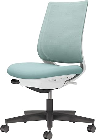 ★ポイント最大16倍★【送料無料】- チェア　ミトラ２　肘無　黒脚　白本体　メ C04-B100MU-E139391 ホワイトグレー／アッシュターコイズ 66661603 コクヨ kokuyo -【コクヨ家具】｜【文具の月島堂】店